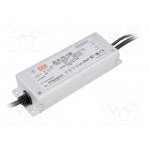 ELG-75-12B; Power supply: switched-mode; LED; 60W; 12VDC; 5A; 180÷295VAC; IP67; MEAN WELL