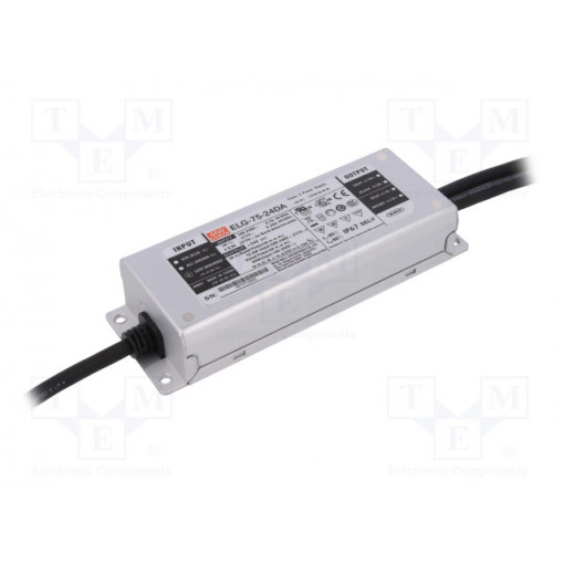 ELG-75-24DA; Power supply: switched-mode; Communication: DALI; LED; 75.6W; IP67; MEAN WELL