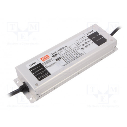 ELGC-300-H-A; Power supply: switched-mode; LED; 300W; 29÷58VDC; 2600÷8000mA; MEAN WELL