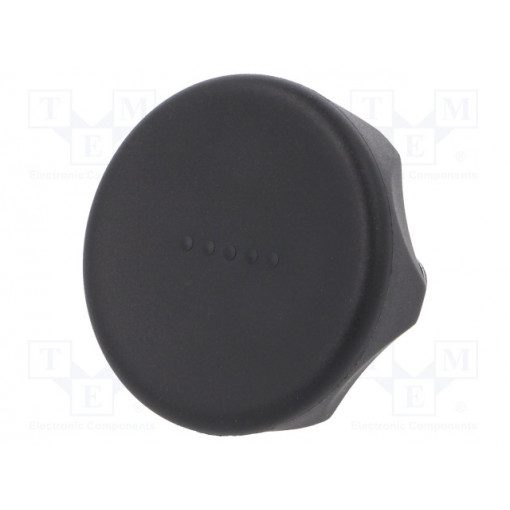 222251-C1; Knob; Ø: 45mm; Ext.thread: M10; 20mm; technopolymer (PA); Cap: black; ELESA+GANTER