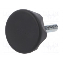 222271-C1; Knob; Ø: 45mm; Ext.thread: M10; 40mm; technopolymer (PA); Cap: black; ELESA+GANTER