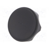 222221-C1; Knob; Ø: 45mm; Ext.thread: M8; 20mm; technopolymer (PA); Cap: black; ELESA+GANTER