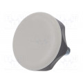 222221-C3; Knob; Ø: 45mm; Ext.thread: M8; 20mm; technopolymer (PA); Cap: grey; ELESA+GANTER