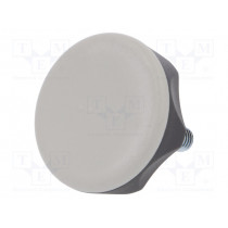 222221-C3; Knob; Ø: 45mm; Ext.thread: M8; 20mm; technopolymer (PA); Cap: grey; ELESA+GANTER