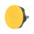 222221-C4; Knob; Ø: 45mm; Ext.thread: M8; 20mm; technopolymer (PA); Cap: yellow; ELESA+GANTER