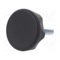 222241-C1; Knob; Ø: 45mm; Ext.thread: M8; 30mm; technopolymer (PA); Cap: black; ELESA+GANTER