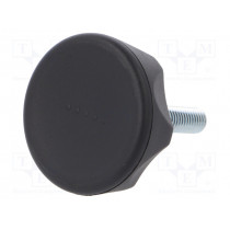 222241-C1; Knob; Ø: 45mm; Ext.thread: M8; 30mm; technopolymer (PA); Cap: black; ELESA+GANTER