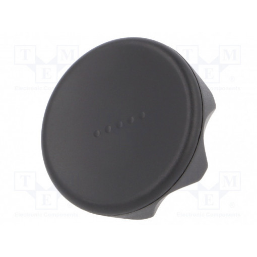 222406-C1; Knob; Ø: 56mm; Ext.thread: M8; 20mm; technopolymer (PA); Cap: black; ELESA+GANTER