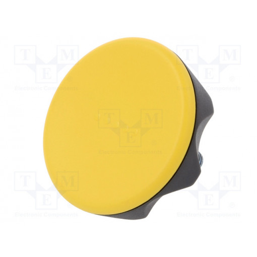 222406-C4; Knob; Ø: 56mm; Ext.thread: M8; 20mm; technopolymer (PA); Cap: yellow; ELESA+GANTER