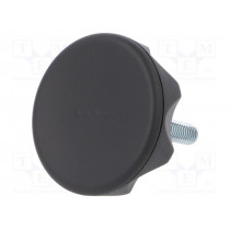 222416-C1; Knob; Ø: 56mm; Ext.thread: M8; 30mm; technopolymer (PA); Cap: black; ELESA+GANTER