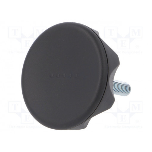 222416-C1; Knob; Ø: 56mm; Ext.thread: M8; 30mm; technopolymer (PA); Cap: black; ELESA+GANTER