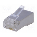 EMP881AR201; Plug; RJ45; PIN: 8; shielded; Contacts: phosphor bronze; UL94V-2; ECE
