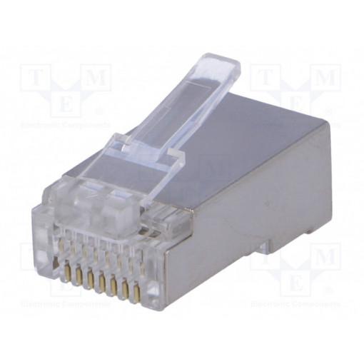 EMP881AR201; Plug; RJ45; PIN: 8; shielded; Contacts: phosphor bronze; UL94V-2; ECE