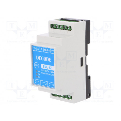 EMU-C3; Industrial module: current monitoring relay; Usup: 10÷28VDC; DECODE