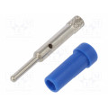 EPB 6053 NI-BL; Socket; 2mm banana; 10A; 70VDC; 24.5mm; blue; Mounting: on panel; SCHÜTZINGER EPB 6053 NI-BL; Socket; 2mm banana; 10A; 70VDC; 24.5mm; blue; Mounting: on panel; SCHÜTZINGER