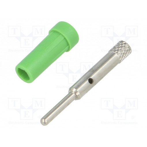 EPB 6053 NI-GN; Socket; 2mm banana; 10A; 70VDC; 24.5mm; green; Mounting: on panel; SCHÜTZINGER