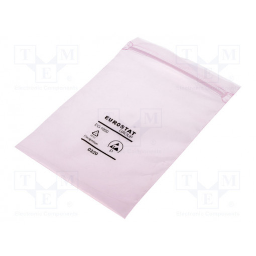 20-008-1012; Protection bag; ESD; L: 305mm; W: 254mm; Thk: 50um; IEC 61340-5-1; EUROSTAT GROUP