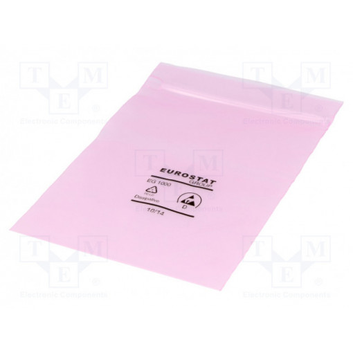 20-012-0406; Protection bag; ESD; L: 152mm; W: 102mm; Thk: 90um; IEC 61340-5-1; EUROSTAT GROUP