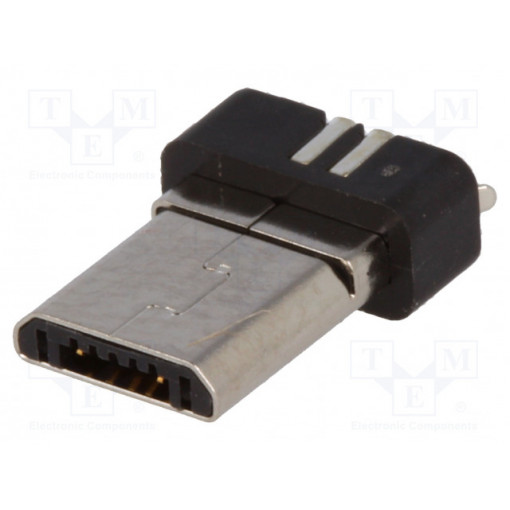 ESB22B1101; Plug; USB B micro; for molding; soldering; PIN: 5; USB 2.0; 0.65mm; ECE