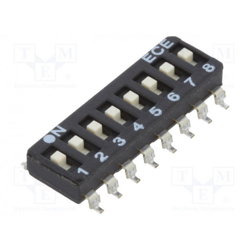ESD108LTZ; Switch: DIP-SWITCH; Poles number: 8; OFF-ON; 0.025A/24VDC; Pos: 2; ECE