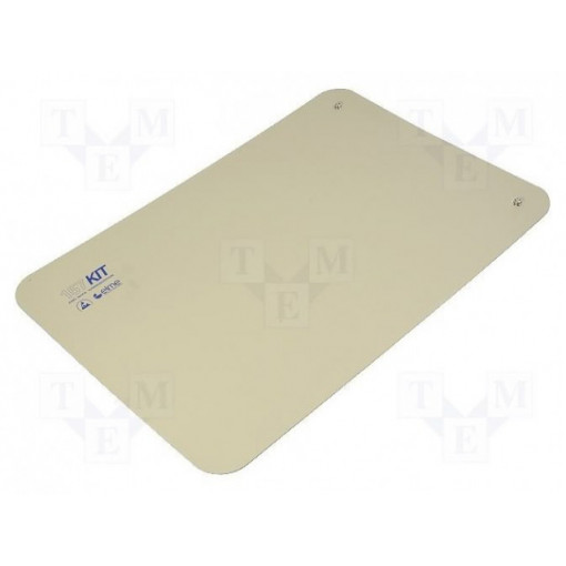 157CUT 6090BEIGE; Bench mat; ESD; 600x900mm; Thk: 2mm; beige; Rsurf: 5÷500MΩ; 440°C; ELME 157CUT 6090BEIGE; Bench mat; ESD; 600x900mm; Thk: 2mm; beige; Rsurf: 5÷500MΩ; 440°C; ELME