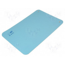 157CUT 6090BLUE; Bench mat; ESD; 600x900mm; Thk: 2mm; blue; Rsurf: 5÷500MΩ; 440°C; ELME 157CUT 6090BLUE; Bench mat; ESD; 600x900mm; Thk: 2mm; blue; Rsurf: 5÷500MΩ; 440°C; ELME
