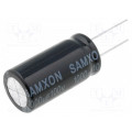 ESK108M2AL40RRS0P; Capacitor: electrolytic; THT; 1mF; 100VDC; Ø18x40mm; ±20%; SAMXON