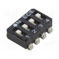 ESL104LTZ; Switch: DIP-SWITCH; Poles number: 4; OFF-ON; 0.025A/24VDC; Pos: 2; ECE ESL104LTZ; Switch: DIP-SWITCH; Poles number: 4; OFF-ON; 0.025A/24VDC; Pos: 2; ECE