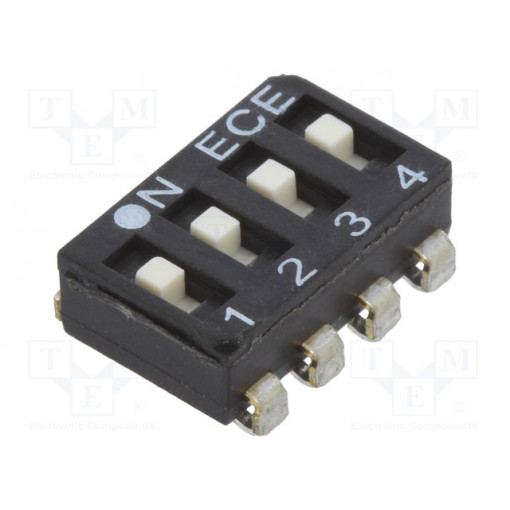 ESL104LTZ; Switch: DIP-SWITCH; Poles number: 4; OFF-ON; 0.025A/24VDC; Pos: 2; ECE