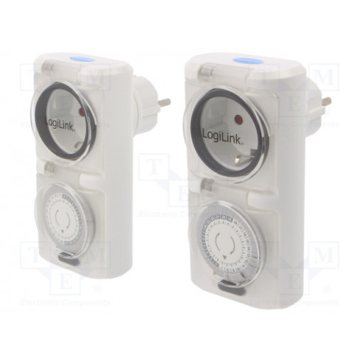 ET0006A; Programmable time switch; 30min÷24h; 230VAC/16A; 230VAC; IP44; LOGILINK