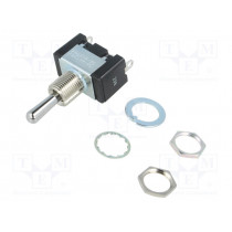 ET105E12-Z; Switch: toggle; Pos: 3; SP3T; ON-OFF-ON; 5A/125VAC; Toggle: round; Nidec Copal Electronics
