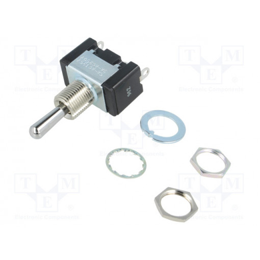 ET105E12-Z; Switch: toggle; Pos: 3; SP3T; ON-OFF-ON; 5A/125VAC; Toggle: round; Nidec Copal Electronics