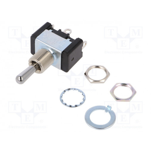 ET110E12-Z; Switch: toggle; Pos: 3; SP3T; ON-OFF-ON; 10A/125VAC; Toggle: round; Nidec Copal Electronics