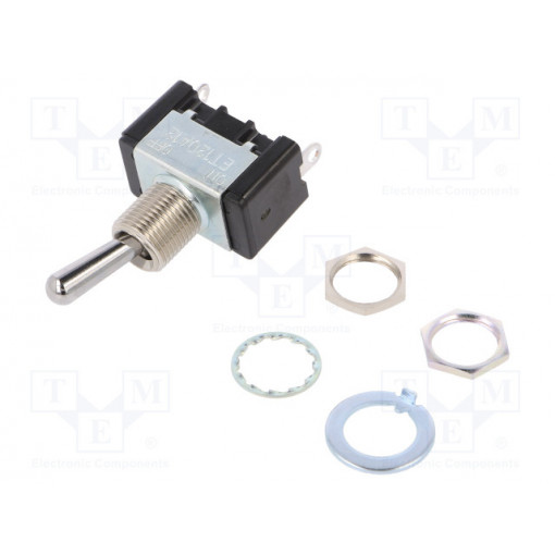 ET120A12-Z; Switch: toggle; Pos: 2; SPST; ON-ON; 20A/125VAC; Toggle: round; Nidec Copal Electronics