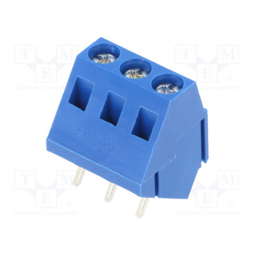 ETB15030B000S; PCB terminal block; angled 35°; 5mm; ways: 3; on PCBs; 2.5mm2; 10A; ECE