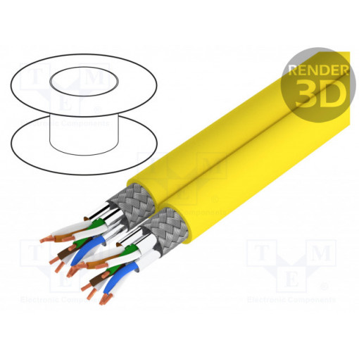 2170975; Wire; S/FTP,ETHERLINE® LAN 1200; 7a; solid; Cu; 2x(4x2x23AWG); LAPP KABEL