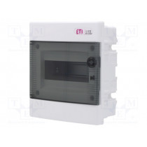 ECM8PT; Enclosure: for modular components; IP40; white; No.of mod: 8; ABS; ETI POLAM