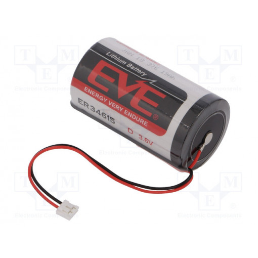 ; Battery: lithium; 3.6V; D; JST EHR-2 socket; 19000mAh; EVE BATTERY CO.