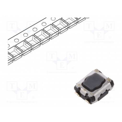 EVPAA802Q; Microswitch TACT; SPST; Pos: 2; SMT; none; 5N; 2.9x3.5x1.4mm; 1.7mm; PANASONIC