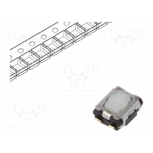 EVPAAM02W; Microswitch TACT; SPST; Pos: 2; SMT; none; 3.5N; 2.9x3.5x1.4mm; PANASONIC