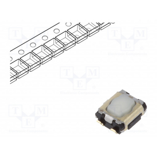 EVPAAQ02W; Microswitch TACT; SPST; Pos: 2; SMT; none; 3.5N; 2.9x3.5x1.4mm; PANASONIC