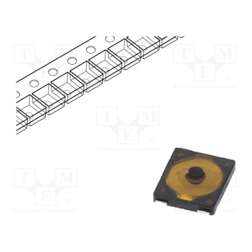 EVPAF7B70; Microswitch TACT; SPST; Pos: 2; 0.02A/15VDC; SMT; none; 2.4N; 0.7mm; PANASONIC