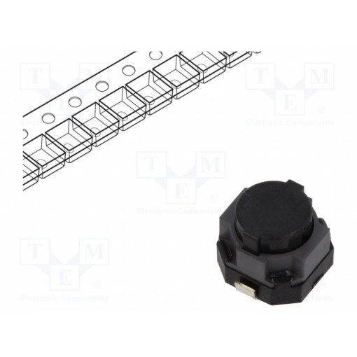 EVPASCB1A; Microswitch TACT; SPST; Pos: 2; 0.05A/12VDC; SMT; none; 2.2N; 5mm; PANASONIC