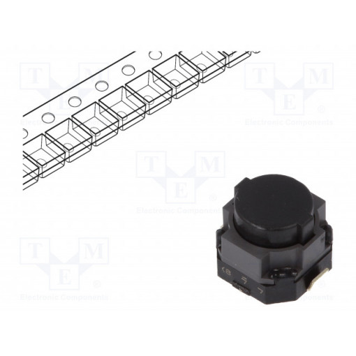 EVPASJC1A; Microswitch TACT; SPST; Pos: 2; 0.05A/12VDC; SMT; none; 3.5N; 5mm; PANASONIC