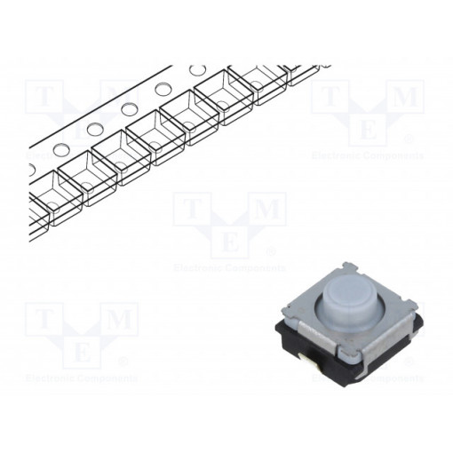 EVPBD6C1A000; Microswitch TACT; SPST; Pos: 2; 0.02A/15VDC; SMT; none; 3.5N; 4mm; PANASONIC