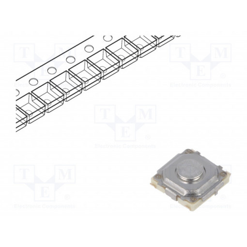 EVQ3PLA15; Microswitch TACT; SPST; Pos: 2; 0.02A/15VDC; 1.5mm; OFF-(ON); 50mΩ; PANASONIC