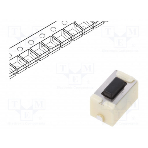 EVQ5PN04K; Microswitch TACT; SPST; Pos: 2; 0.05A/12VDC; SMT; 6x3.5x3.5mm; PANASONIC