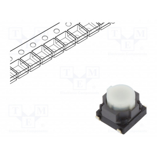 EVQP1D05M; Microswitch TACT; SPST; Pos: 2; 0.02A/15VDC; SMT; none; 6.1x6x3.5mm; PANASONIC