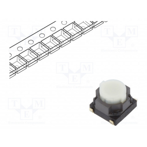 EVQP1K05M; Microswitch TACT; SPST; Pos: 2; 0.02A/15VDC; SMT; none; 6.1x6x3.5mm; PANASONIC