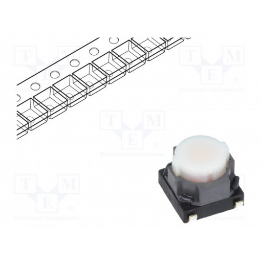 EVQP1Y05M; Microswitch TACT; SPST; Pos: 2; 0.02A/15VDC; SMT; none; 6.1x6x3.5mm; PANASONIC